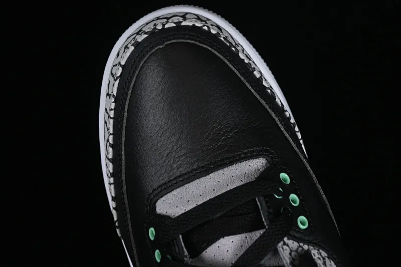 All categories Air Jordan Jordan series basketball shoes Air Jordan 3 LW version Air Jordan 3 "Green Glow" AJ3 Joe 3 black and green CT8532-031